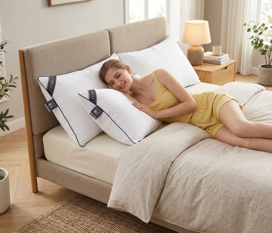 MZOIMZO King Size pillows in a cozy bedroom setting